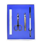 EyekoBrow Grooming Kit: Brow Brush & Spoolie + Scissors + Tweezers + Brow Razor + Pouch 4pcs+1bag
