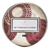 VoluspaMini Tin Candle - Gilt Pomander & Hinoki 113g/4oz