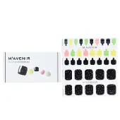 MavenirNail Sticker (Black) - # Black Neonstar Pedi 36pcs