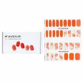 MavenirNail Sticker (Orange) - # Marmalade Marble Nail 32pcs
