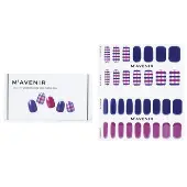 MavenirNail Sticker (Patterned) - # Gingham Check With Purple Nail 32pcs