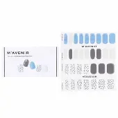 MavenirNail Sticker (Patterned) - # Cream Blue Leopardo Nail 32pcs
