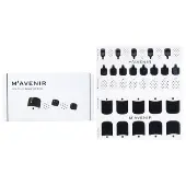 MavenirNail Sticker (Black) - # Black Veil Pedi 36pcs