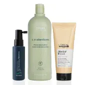 Pelo BaumPelo Baum Hair Revitalizing Solution 60ml + Aveda Volumizing Shampoo 1000ml + L'Oreal Resurfacing Conditioner 200ml 3pcs