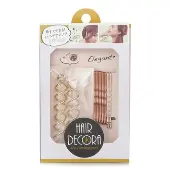 Lucky TrendyCute Hairpin Set (Pink And Gold Combination) 1pc