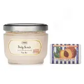 SabonSabon Body Scrub - Rose Tea & Nesti Dante Le Deliziose Natural Soap - Peach 2pcs