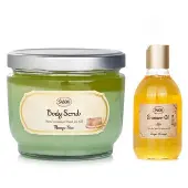 SabonBody Scrub - Mango Kiwi & Shower Oil - Ginger Orange 2pcs