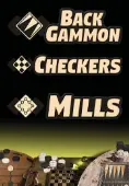 Backgammon + Checkers + Mills