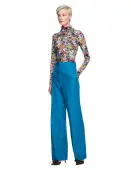 Balenciaga Blue Wide Leg Trousers