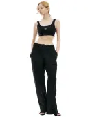 MARINE SERRE Black logo bra