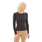 MARINE SERRE Recycled Moon Jersey Second Skin Crewneck Top
