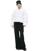 Balenciaga White logo down jacket