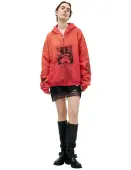 Enfants Riches Déprimés Red hoodie with zipper