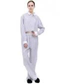 SPORTY & RICH Cotton cropped shirt