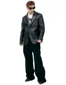 Enfants Riches Déprimés Single-breasted leather blazer