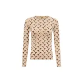 MARINE SERRE Recycled Moon Jersey Second Skin Crewneck Top