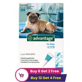 Advantage Medium Dogs 11-20lbs (Aqua) 4 Doses