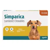Simparica Oral Flea & Tick Preventive For Dogs 11.1-22 Lbs (Caramel) 6 Doses
