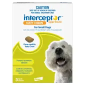 Interceptor For Small Dogs 11-25 Lbs (Green) 12 Chews