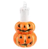 Decoration CERAMIC PUMPKIN WITH CANDLE AND LIGHT