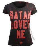 t-shirt hardcore women's - SATAN LOVES ME - AMENOMEN L