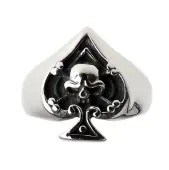 ring ETNOX - Ace of Spades - Skull 59