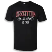 t-shirt metal men's Led Zeppelin - Symbols Est 68 Black - NNM M