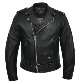 Men's leather biker jacket UNIK 50