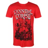 Men's T-shirt CANNIBAL CORPSE - PILE OF SKULLS 2018 - RED - PLASTIC HEAD S
