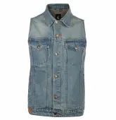 Men's vest CAPRICORN ROCKWEAR - blue without frays 4XL