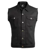 Men's vest CAPRICORN ROCKWEAR - black with frayed arms 3XL