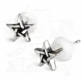 earrings Pentagram Studs E164