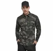 shirt men BRANDIT - Men Shirt Slim Darkcamo 3XL