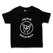 t-shirt children's - (invers) in white - Metal-Kids 140