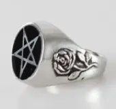 ring Roseus Pentagram ALCHEMY GOTHIC N