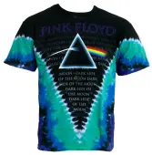 t-shirt men Pink Floyd ""Dark Side VDYE"" LIQUID BLUE L