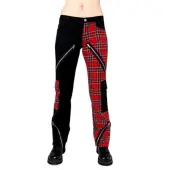 pants Black Pistol - Freak Pants Tartan Black-Red size 36