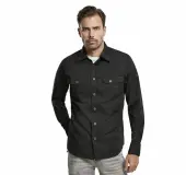 shirt men BRANDIT - Men Shirt Slim - Black XL