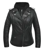 Women's biker jacket (set hoodie + jacket) UNIK XL