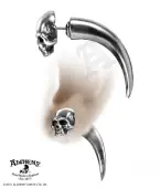 Tomb Skull Horn Earrings - ALCHEMY GOTHIC