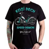 t-shirt street men's - KOZÍ DECH - BLACK HEART L