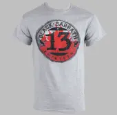 men's t-shirt Black Sabbath - 13 Flame Circle - Grey - ROCK OFF M