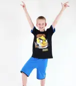 boy's set ( t-shirt, shorts) TV MANIA - Angry Birds / Star Wars - Black 6/116