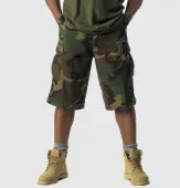 shorts men ROTHCO - LONGER STYLE - WOODLAND XL