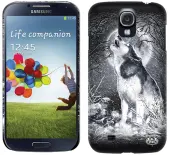 cover to cell phone SPIRAL - WHITE WOLF - SAMSUNG GS4