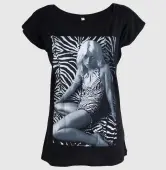 t-shirt metal women's Blondie - Zebra - PLASTIC HEAD M