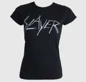 T-Shirt Women's Slayer - Scratchy Logo - ROCK OFF L