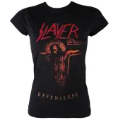 t-shirt metal women's Slayer - Repentless Crucifix - ROCK OFF XL
