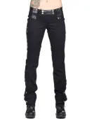 pants women BLACK PISTOL - Stud Low Cut Denim - Black 38