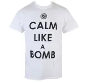 men's t-shirt Rage Against The Machine - Calm like a bomb - White - ROCK OFF M